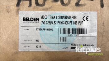 Massive package of Belden 7783AFP Video Triax Cable, 8 Stranded PUR. 2 Pallets.