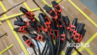 Massive amount. Mixed Lot of Power Cords in Black, Red, Orange, Yellow, Made in China. 3x Pallet. - 2