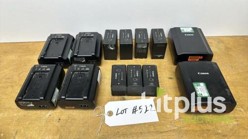 Job Lot of Canon Batteries,Chargers & Mains adaptor