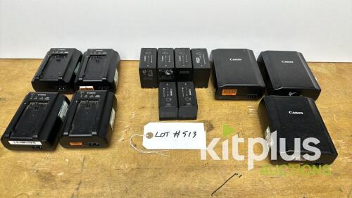 Job Lot of Canon Batteries,Chargers & Mains adaptor