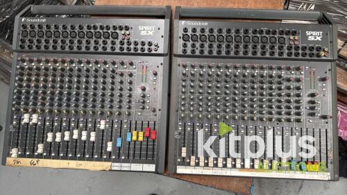 Soundcraft Spirit SX Audio Mixing Console, [Qty 2] 20 Channels, Serial Numbers: RW5348 053932, RW5348 053931