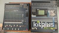 Yamaha 01V96 and MG16CX-USB Audio Mixing Console, 16 Channels, Built-in DSP Effects. (Missing PSU for MG16)