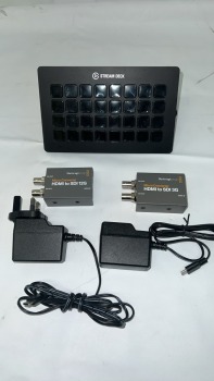 2 x Blackmagic HDMI to SDI converters and a Streambank studio controller