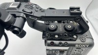 Sony FX6 camera body with top handle & side grip, monitor, monitor mount and viewfinder attachment. - No case. No Battery - 3