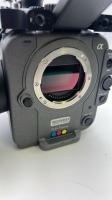 Sony FX6 camera body with top handle & side grip, monitor, monitor mount and viewfinder attachment. - No case. No Battery - 12