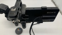 Sony FX6 camera body with top handle & side grip, monitor, monitor mount. - NO case. No Battery - 9