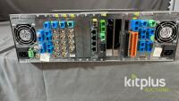Evertz Fiber transmitter cards in 7800FR-QT Multiframe, Serial Number: 2426150879, 100-240V 450W - 3
