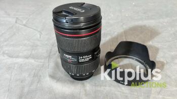 Canon 24-105mm IS (FF) F4.0, EF (FT: 77mm)