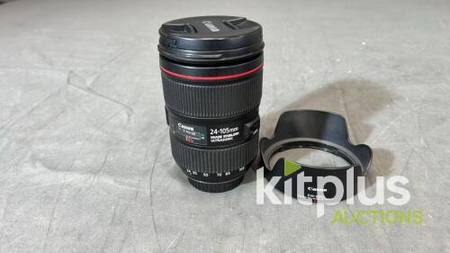 Canon 24-105mm IS (FF) F4.0, EF (FT: 77mm)