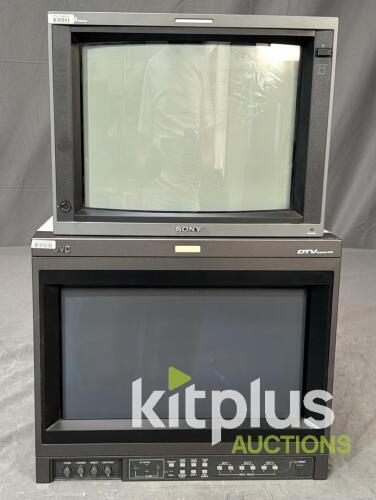 Sony and JVC CRT Broadcast video monitors [Qty 2]