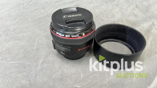 Canon 50mm (FF) F1.2, EF (FT: 72mm)