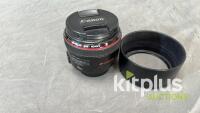 Canon 50mm (FF) F1.2, EF (FT: 72mm)