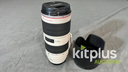 Canon 70-200mm, USM II, IS (FF) F2.8, EF (FT: 77mm)