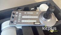 Sony X1000 PTZ [Qty 2] & Sony IP10 Remote Controller [Qty 1] remote head camera in White - Power over ethernet & 4K. Power supplies included. In laser cut foam for Peli 1650. - 4