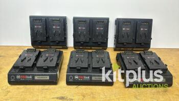 Job lot of PAG V-Lock Chargers