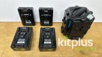 PAG Quad Charger w/4x 150WhV-Lock Batteries - 4