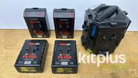 PAG Quad Charger w/4x 150Wh V-Lock Batteries - 3