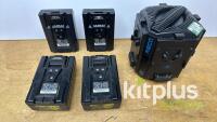 PAG Quad Charger w/4x 150Wh V-Lock Batteries - 4