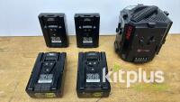 PAG Quad Charger w/4x 150Wh V-Lock Batteries - 4