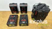 PAG Quad Charger w/4x 150Wh V-Lock Batteries - 3