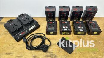 8x PAG 96Wh V-Lock Battery kit w/PAG 2-way Charger