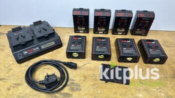 8x PAG 96Wh V-Lock Battery kit w/PAG 2-way Charger