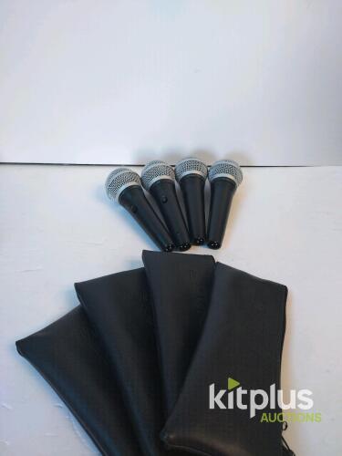 4 x Shure PGA48 Dynamic Microphones