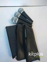 3 x Shure PGA48 Dynamic Microphones