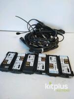 6 x Motorola DP4400e UHF Walkie Talkie with 6-bay Charger & Headsets - 2