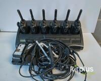 6 x Motorola DP4400e UHF Walkie Talkie with 6-bay Charger