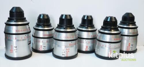 Masterbuilt Classic Lens Set of 6 T1.4 Full Frame PL (18/25/35/50/85/105mm)