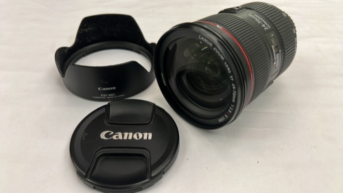 Canon Ultrasonic Zoom Lens EF 24-70mm, With Lens Hood EW-88C. Wrapped In Bubble.